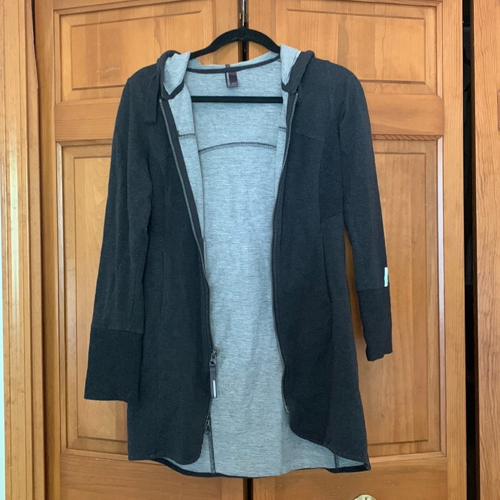 Grey long zip up